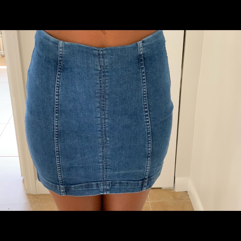 Pencil denim skirt